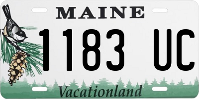 ME license plate 1183UC