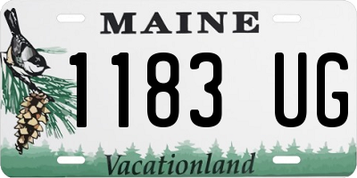 ME license plate 1183UG