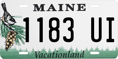 ME license plate 1183UI