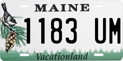 ME license plate 1183UM