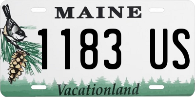 ME license plate 1183US