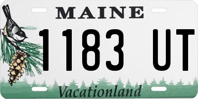 ME license plate 1183UT