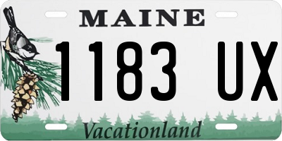 ME license plate 1183UX