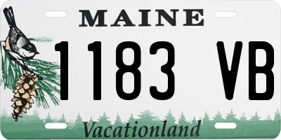 ME license plate 1183VB