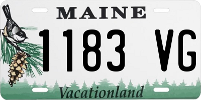 ME license plate 1183VG