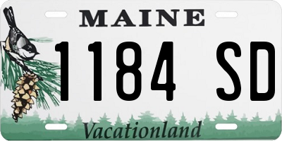 ME license plate 1184SD