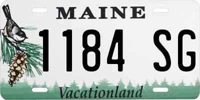 ME license plate 1184SG
