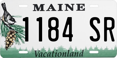 ME license plate 1184SR
