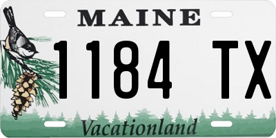 ME license plate 1184TX