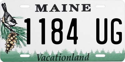 ME license plate 1184UG