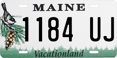 ME license plate 1184UJ