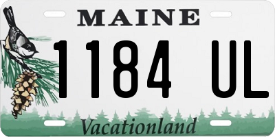 ME license plate 1184UL