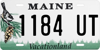 ME license plate 1184UT