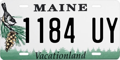 ME license plate 1184UY