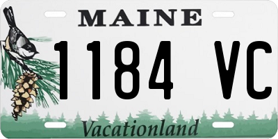 ME license plate 1184VC