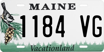 ME license plate 1184VG