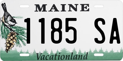 ME license plate 1185SA