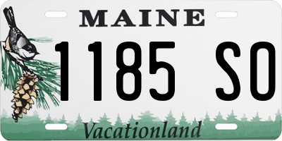 ME license plate 1185SO