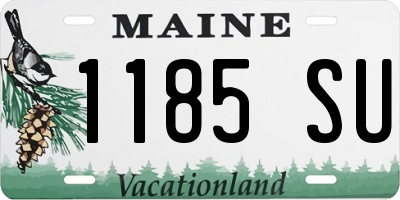 ME license plate 1185SU