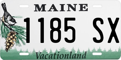 ME license plate 1185SX