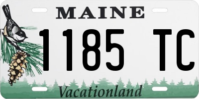 ME license plate 1185TC