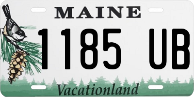 ME license plate 1185UB