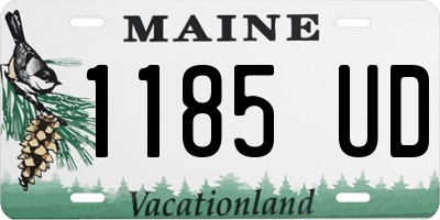 ME license plate 1185UD