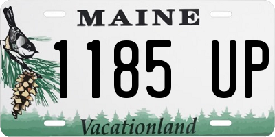 ME license plate 1185UP