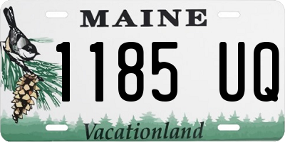 ME license plate 1185UQ