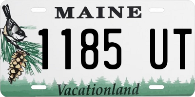 ME license plate 1185UT