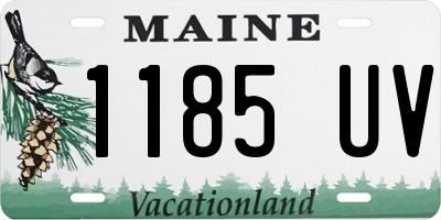ME license plate 1185UV