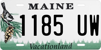 ME license plate 1185UW