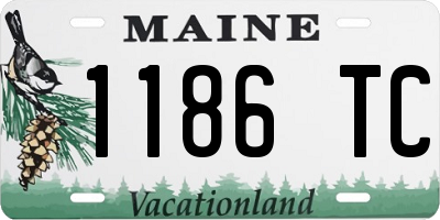 ME license plate 1186TC