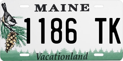 ME license plate 1186TK