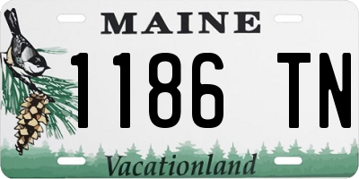 ME license plate 1186TN