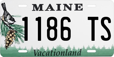 ME license plate 1186TS