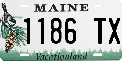 ME license plate 1186TX