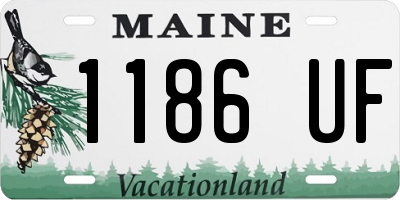 ME license plate 1186UF