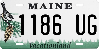 ME license plate 1186UG