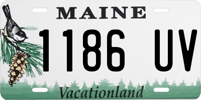 ME license plate 1186UV