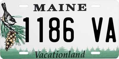 ME license plate 1186VA