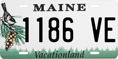 ME license plate 1186VE