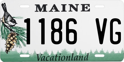 ME license plate 1186VG
