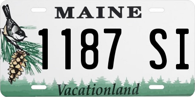 ME license plate 1187SI