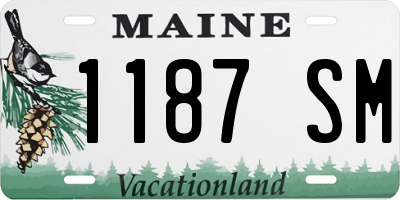 ME license plate 1187SM
