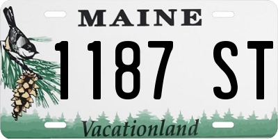 ME license plate 1187ST
