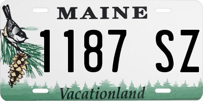 ME license plate 1187SZ