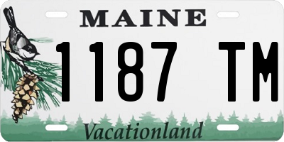 ME license plate 1187TM