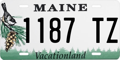 ME license plate 1187TZ
