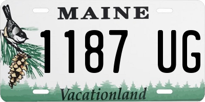 ME license plate 1187UG